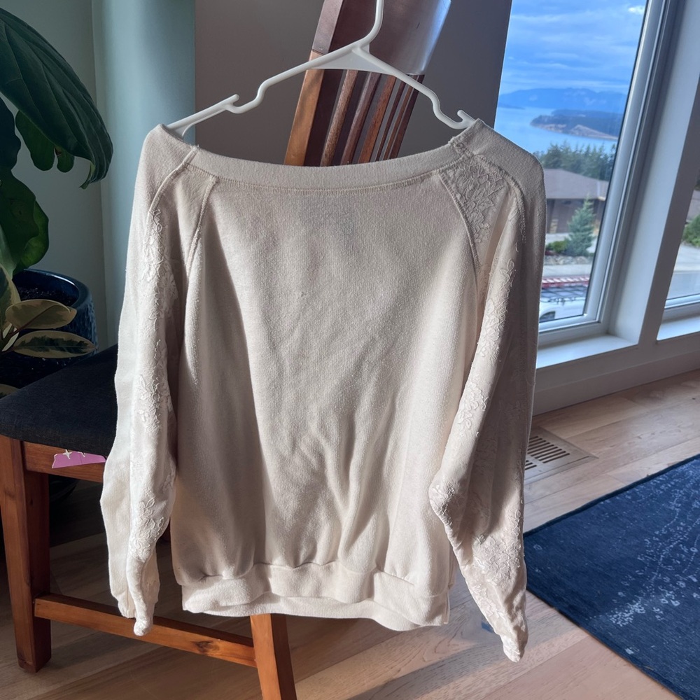 Daytrip Cream Off-The-Shoulder Knit Top